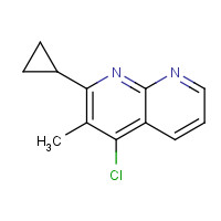 1259515-01-9 4-chloro-2-cyclopropyl-3-methyl-1,8-naphthyridine chemical structure