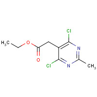 175140-75-7 ethyl 2-(4,6-dichloro-2-methylpyrimidin-5-yl)acetate chemical structure