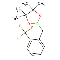 475250-54-5 4,4,5,5-tetramethyl-2-[[2-(trifluoromethyl)phenyl]methyl]-1,3,2-dioxaborolane chemical structure