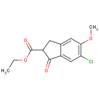 1235963-08-2 ethyl 5-chloro-6-methoxy-3-oxo-1,2-dihydroindene-2-carboxylate chemical structure
