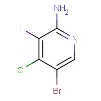1228666-03-2 5-bromo-4-chloro-3-iodopyridin-2-amine chemical structure