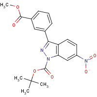 1391625-28-7 tert-butyl 3-(3-methoxycarbonylphenyl)-6-nitroindazole-1-carboxylate chemical structure