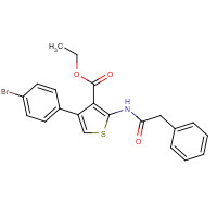546097-25-0 ethyl 4-(4-bromophenyl)-2-[(2-phenylacetyl)amino]thiophene-3-carboxylate chemical structure