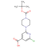 1201675-14-0 2-chloro-6-[4-[(2-methylpropan-2-yl)oxycarbonyl]piperazin-1-yl]pyridine-4-carboxylic acid chemical structure
