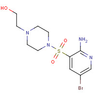 1086063-40-2 2-[4-(2-amino-5-bromopyridin-3-yl)sulfonylpiperazin-1-yl]ethanol chemical structure