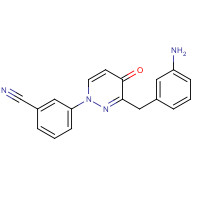 1314392-84-1 3-[3-[(3-aminophenyl)methyl]-4-oxopyridazin-1-yl]benzonitrile chemical structure