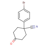 65619-28-5 1-(4-bromophenyl)-4-oxocyclohexane-1-carbonitrile chemical structure