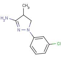 77992-25-7 2-(3-chlorophenyl)-4-methyl-3,4-dihydropyrazol-5-amine chemical structure