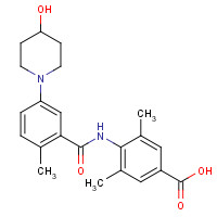 1529761-08-7 4-[[5-(4-hydroxypiperidin-1-yl)-2-methylbenzoyl]amino]-3,5-dimethylbenzoic acid chemical structure