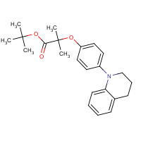 39081-24-8 tert-butyl 2-[4-(3,4-dihydro-2H-quinolin-1-yl)phenoxy]-2-methylpropanoate chemical structure