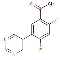 1616105-35-1 1-(2,4-difluoro-5-pyrimidin-5-ylphenyl)ethanone chemical structure