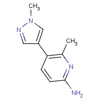 1429777-48-9 6-methyl-5-(1-methylpyrazol-4-yl)pyridin-2-amine chemical structure
