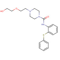 848786-52-7 4-[2-(2-hydroxyethoxy)ethyl]-N-(2-phenylsulfanylphenyl)piperazine-1-carboxamide chemical structure