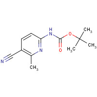 187163-71-9 tert-butyl N-(5-cyano-6-methylpyridin-2-yl)carbamate chemical structure