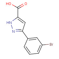 1135821-47-4 3-(3-bromophenyl)-1H-pyrazole-5-carboxylic acid chemical structure