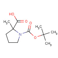 203869-80-1 2-methyl-1-[(2-methylpropan-2-yl)oxycarbonyl]pyrrolidine-2-carboxylic acid chemical structure