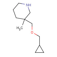1610521-38-4 3-(cyclopropylmethoxymethyl)-3-methylpiperidine chemical structure