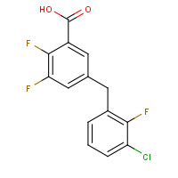 1305208-09-6 5-[(3-chloro-2-fluorophenyl)methyl]-2,3-difluorobenzoic acid chemical structure