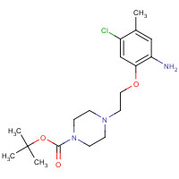 862874-16-6 tert-butyl 4-[2-(2-amino-5-chloro-4-methylphenoxy)ethyl]piperazine-1-carboxylate chemical structure