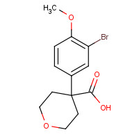 1035261-12-1 4-(3-bromo-4-methoxyphenyl)oxane-4-carboxylic acid chemical structure