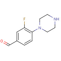 883543-07-5 3-fluoro-4-piperazin-1-ylbenzaldehyde chemical structure