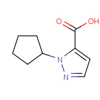 1006334-24-2 2-cyclopentylpyrazole-3-carboxylic acid chemical structure