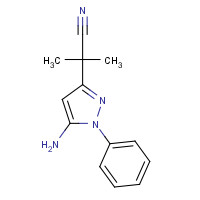 1012879-84-3 2-(5-amino-1-phenylpyrazol-3-yl)-2-methylpropanenitrile chemical structure
