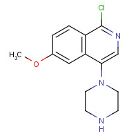 1409964-95-9 1-chloro-6-methoxy-4-piperazin-1-ylisoquinoline chemical structure