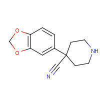139225-50-6 4-(1,3-benzodioxol-5-yl)piperidine-4-carbonitrile chemical structure
