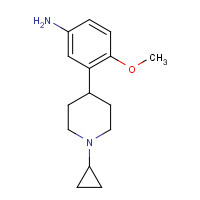 648901-45-5 3-(1-cyclopropylpiperidin-4-yl)-4-methoxyaniline chemical structure