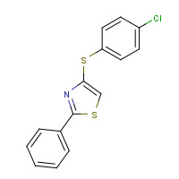 76140-55-1 4-(4-chlorophenyl)sulfanyl-2-phenyl-1,3-thiazole chemical structure