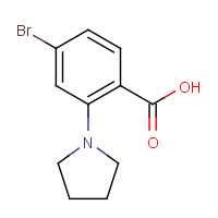 1099609-12-7 4-bromo-2-pyrrolidin-1-ylbenzoic acid chemical structure