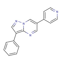 216661-46-0 3-phenyl-6-pyridin-4-ylpyrazolo[1,5-a]pyrimidine chemical structure