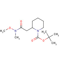460997-25-5 tert-butyl 2-[2-[methoxy(methyl)amino]-2-oxoethyl]piperidine-1-carboxylate chemical structure
