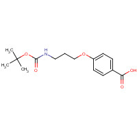 174664-94-9 4-[3-[(2-methylpropan-2-yl)oxycarbonylamino]propoxy]benzoic acid chemical structure