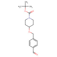 1080028-74-5 tert-butyl 4-[(4-formylphenyl)methoxy]piperidine-1-carboxylate chemical structure