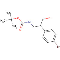 1089131-54-3 tert-butyl N-[2-(4-bromophenyl)-3-hydroxypropyl]carbamate chemical structure