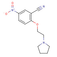 1126431-29-5 5-nitro-2-(2-pyrrolidin-1-ylethoxy)benzonitrile chemical structure