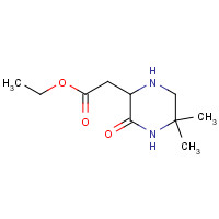 129355-69-7 ethyl 2-(5,5-dimethyl-3-oxopiperazin-2-yl)acetate chemical structure