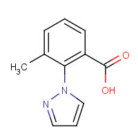 1214622-58-8 3-methyl-2-pyrazol-1-ylbenzoic acid chemical structure