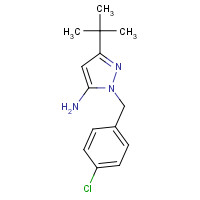 1274717-15-5 5-tert-butyl-2-[(4-chlorophenyl)methyl]pyrazol-3-amine chemical structure