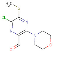 90601-48-2 6-chloro-5-methylsulfanyl-3-morpholin-4-ylpyrazine-2-carbaldehyde chemical structure