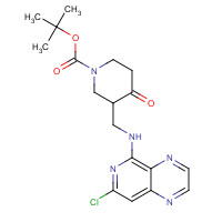 1415793-88-2 tert-butyl 3-[[(7-chloropyrido[3,4-b]pyrazin-5-yl)amino]methyl]-4-oxopiperidine-1-carboxylate chemical structure