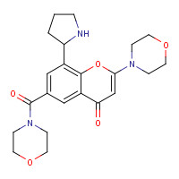1403458-70-7 6-(morpholine-4-carbonyl)-2-morpholin-4-yl-8-pyrrolidin-2-ylchromen-4-one chemical structure