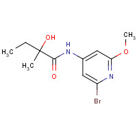 1433905-03-3 N-(2-bromo-6-methoxypyridin-4-yl)-2-hydroxy-2-methylbutanamide chemical structure