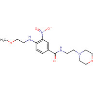 1015992-68-3 4-(2-methoxyethylamino)-N-(2-morpholin-4-ylethyl)-3-nitrobenzamide chemical structure