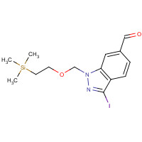 1168720-53-3 3-iodo-1-(2-trimethylsilylethoxymethyl)indazole-6-carbaldehyde chemical structure