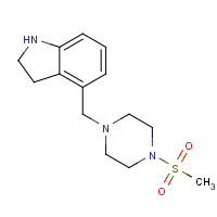 1383974-39-7 4-[(4-methylsulfonylpiperazin-1-yl)methyl]-2,3-dihydro-1H-indole chemical structure