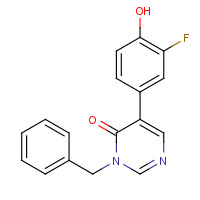 960297-83-0 3-benzyl-5-(3-fluoro-4-hydroxyphenyl)pyrimidin-4-one chemical structure