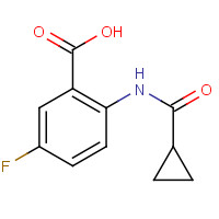 1016869-97-8 2-(cyclopropanecarbonylamino)-5-fluorobenzoic acid chemical structure
